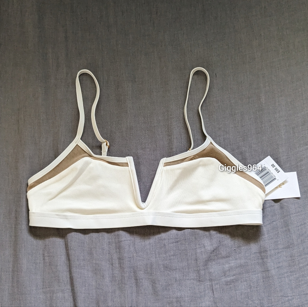 L*Space Sadie Bikini Top Cream Ribbed